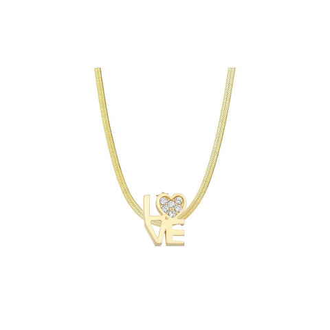 316 Stainless Steel Love Pendant Necklace