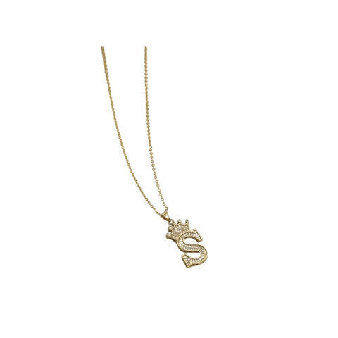 316 Stainless Steel Queen Letterly Necklace