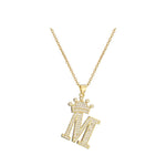 316 Stainless Steel Queen Letterly Necklace