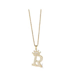 316 Stainless Steel Queen Letterly Necklace