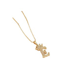 316 Stainless Steel Queen Letterly Necklace