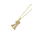316 Stainless Steel Queen Letterly Necklace