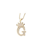 316 Stainless Steel Queen Letterly Necklace