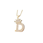 316 Stainless Steel Queen Letterly Necklace
