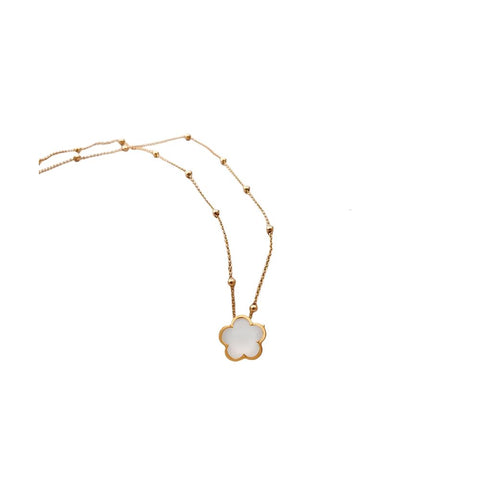 316 Stainless Steel Pearl Flower Necklace