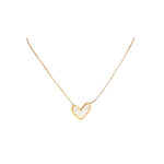 316 Stainless Steel Solid Pearl Heart Necklace