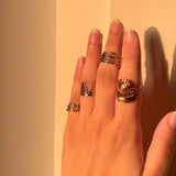 316 Stainless Steel Realm of The Rings(4pcs)
