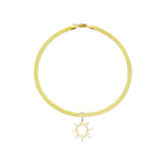 316 Stainless Steel Solid Sun Necklace
