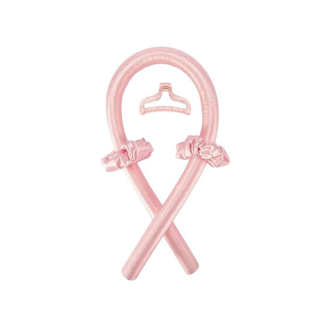Heatless Curling Rod Headband Silk Ribbon