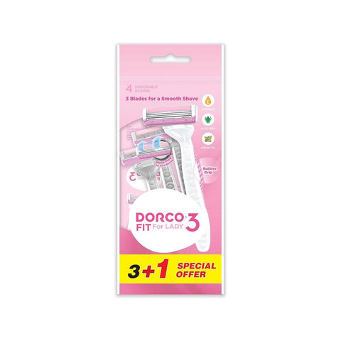 DORCO 3 Fit For Lady 3+1 Portable Razors