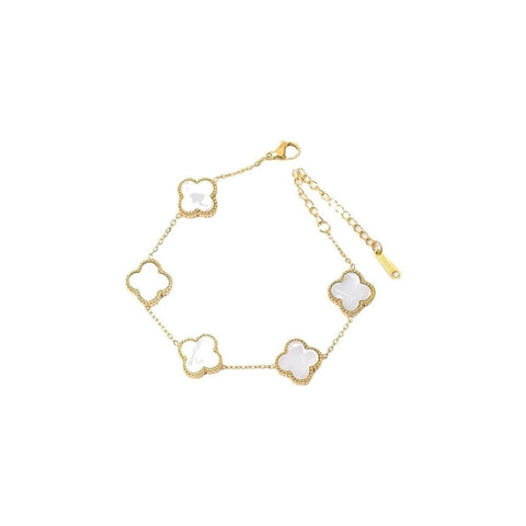 316 Stainless Steel Four Leaf Bracelet W