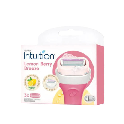 Schick Intuition Lemon Berry Breeze Refill Blade Cartridges