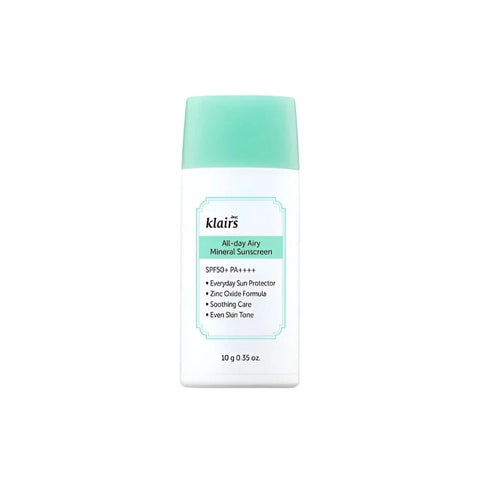 Klairs All Day Airy Mineral Sunscreen Mini -10g (SPF50+ PA++++)