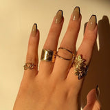 316 Stainless Steel Queen Of The Rings(4pcs)