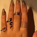 316 Stainless Steel Queen Of The Rings(4pcs)