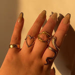 316 Stainless Steel Queen Of The Rings(4pcs)