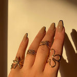 316 Stainless Steel Queen Of The Rings(4pcs)