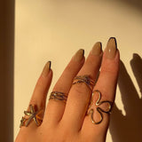 316 Stainless Steel Queen Of The Rings(4pcs)