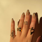 316 Stainless Steel Queen Of The Rings(4pcs)