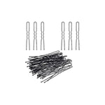 Black Metal U-Shape Bobby Pins Curved